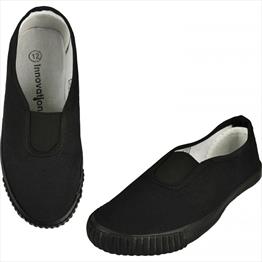 Black Gusset Plimsolls